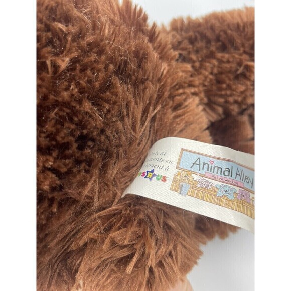 NWT Animal Alley Brown 16" Teddy Bear with Bow Plush Toys R Us Vintage Weighted - Picture 4 of 6